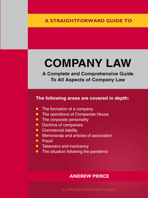 cover image of A Straightforward Guide to Company Law